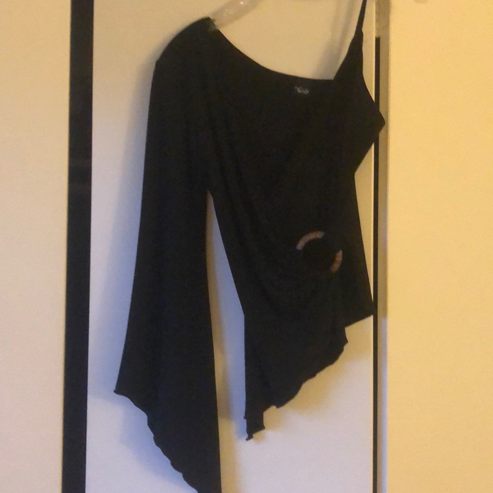 Like-New Asymmetrical one LS & Spaghetti strap top